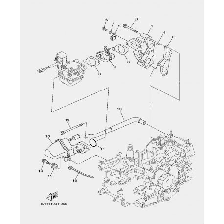 Изолятор карбюратора F20P (6-9)