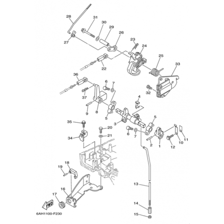 Наконечник троса д/у F20P (18a-22)