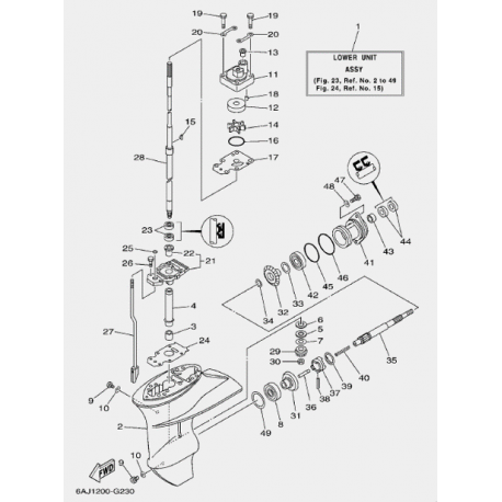 Сальник корпуса помпы F20P (23-13)